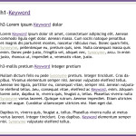 Keywords und Synonyme in Überschriften - Keyword-Dichte