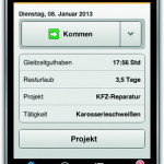 Mobile Zeiterfassung z.B. über die timeCard-App von REINER SCT