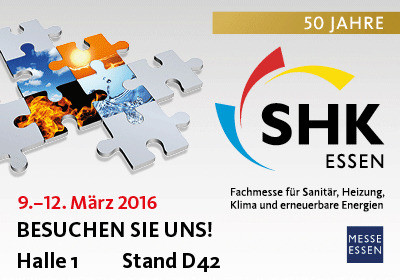 Logo SHK Essen: pds zeigt die neue Version ihrer cloud- und app-fähigen Handwerkersoftware auf der Fachmesse SHK Essen 2016