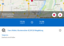 Screenshot: Auftragskonsole der pds Service-App