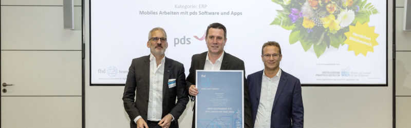 V.l.n.r: Wilhelm Schuster, Vorstands-Vorsitzender Richter+Frenzel GmbH + Co. KG, André Lorenz Prokurist und Sales Manager Süd pds GmbH & Stefan Molter, Geschäftsführer Hahn GmbH (Bild © SBZ)