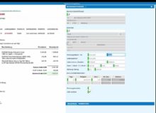 Links der Beleg, rechts die Erfassungsmaske: Mit künstlicher Intelligenz werden sämtliche buchungsrelevante Details erkannt – es folgt ein digitaler und workflowgestützter Prüf- und Freigabeprozess. (Bild: pds GmbH)