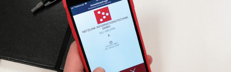 Multi-Faktor-Authentifizierung eines SSL VPN-Zugangs mittels Push-Benachrichtigung über die Cisco DUO App (Bild: Netzlink Informationstechnik GmbH)