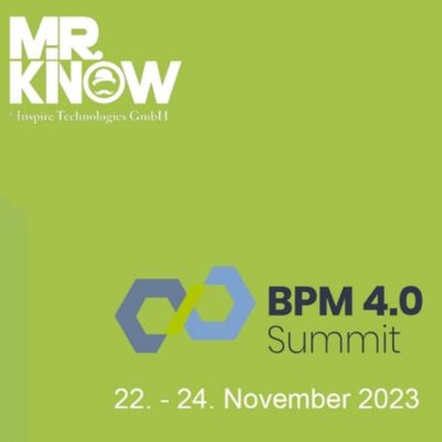 BPM 4.0 Summit 2023 - MR.KNOW zeigt, wie KI und NO-CODE die Prozessautomatisierung revolutionieren (Bild: BPM 4.0 Summit)