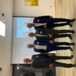 Leitungen der beteiligten Unternehmen beim Start der digitalen Plattform "Welcome2BS" v.li.n.re.: Dr. Volker Lang, Vorstand BS Energy; Marc Knackstedt, Vorstand Öffentliche Versicherung; Sven-Ove Wähling, Geschäftsführer Netzlink Informationstechnik GmbH; Dr. Ingo Lippmann, Vorstand Braunschweigische Landessparkasse.