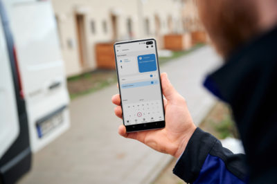 Das Dashboard in der Smartphone-Ansicht der pds Mitarbeiter App (Bild: pds GmbH).